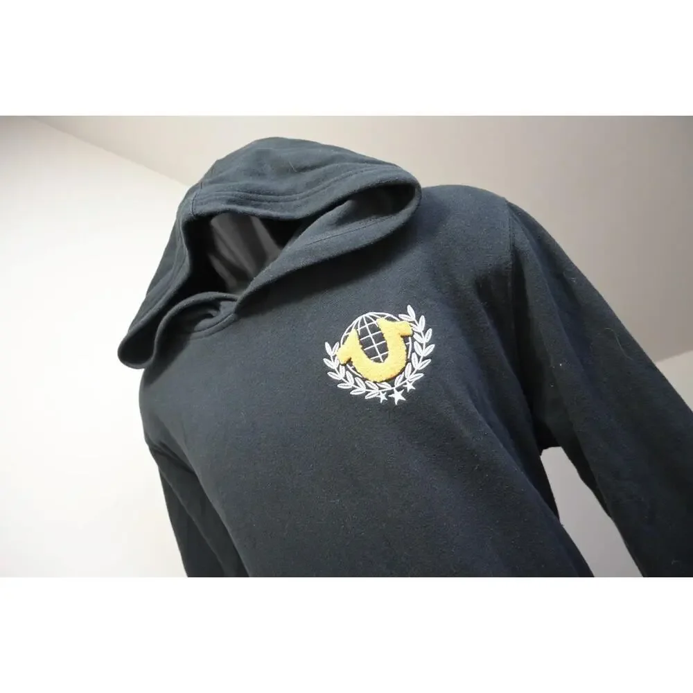 True Religion Hoodie Jacket Black Long Sleeve Mens Sz XL